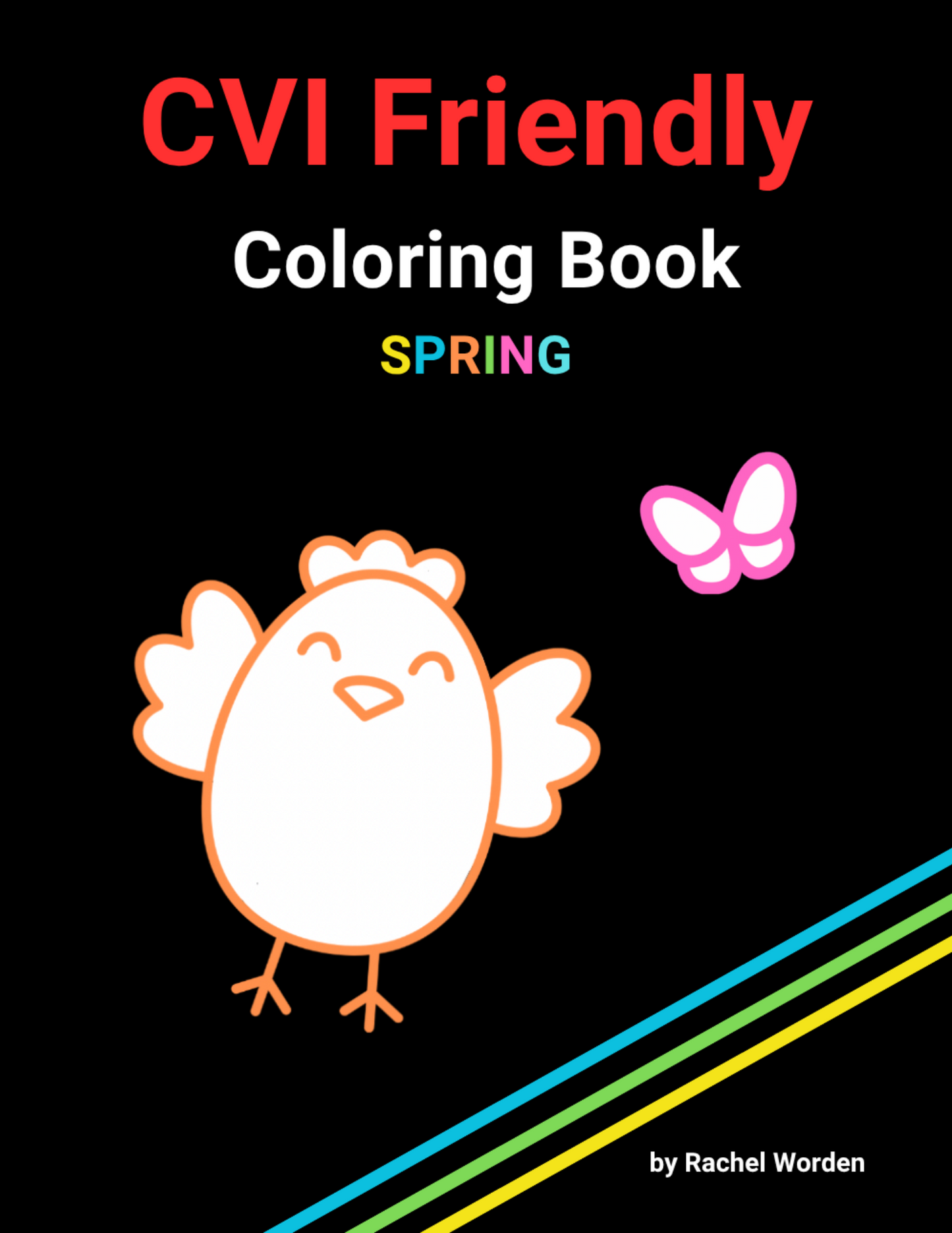 CVI Friendly SPRING Coloring Book (available in 4 colors)