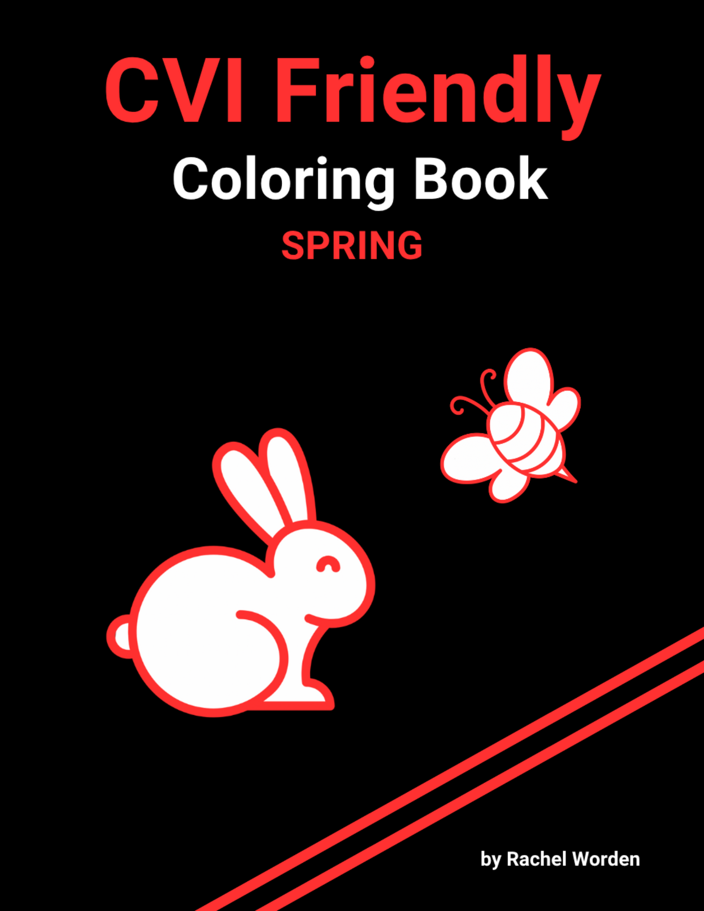 CVI Friendly SPRING Coloring Book (available in 4 colors)