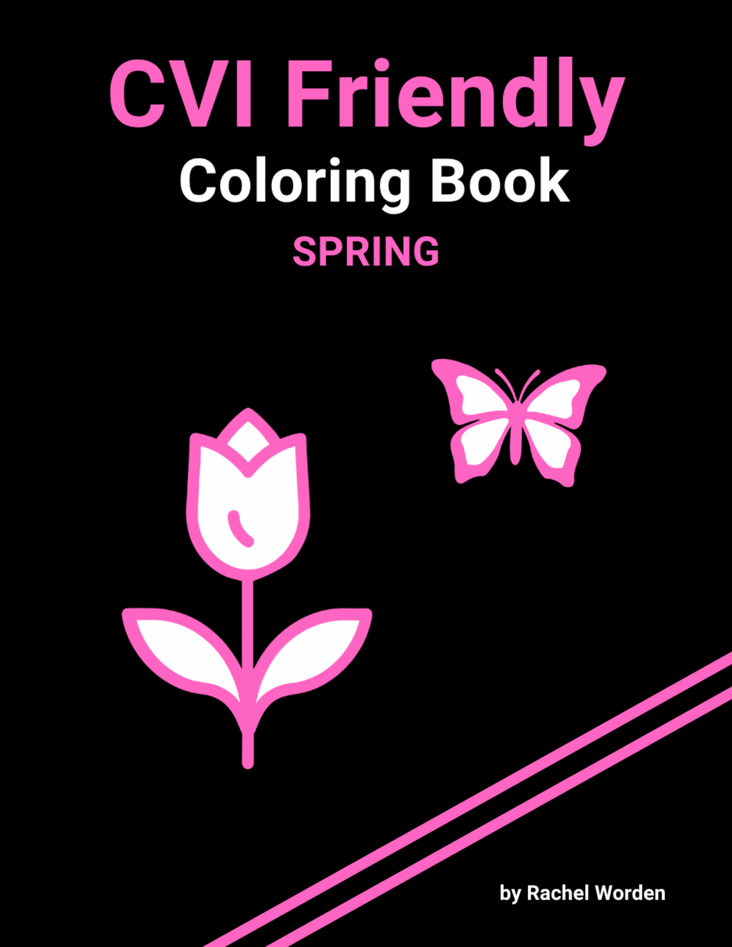 CVI Friendly SPRING Coloring Book (available in 4 colors)