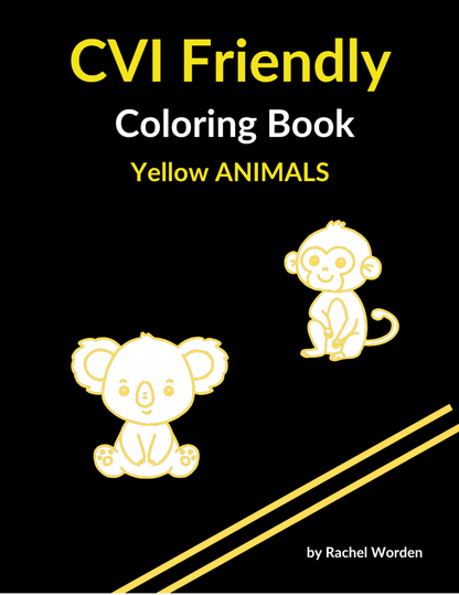 CVI Friendly ANIMALS Coloring Book (available in 6 colors)