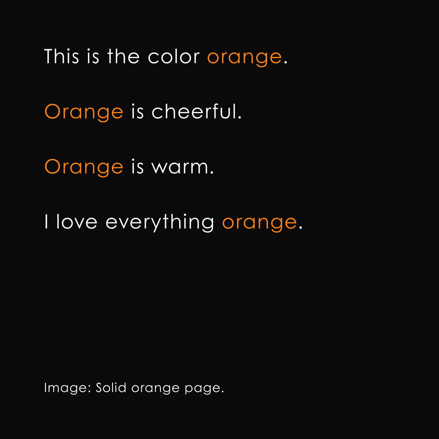 Everything Orange