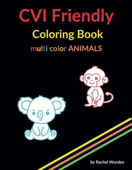 CVI Friendly ANIMALS Coloring Book (available in 6 colors)