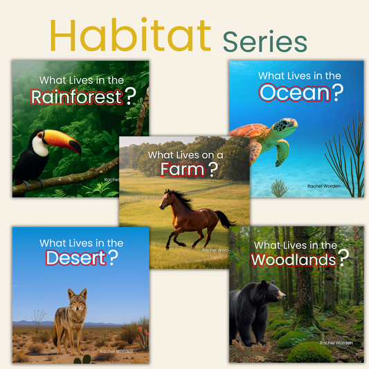 HABITAT Series Bundle - Full set of real-world habitat books designed to grow visual attention