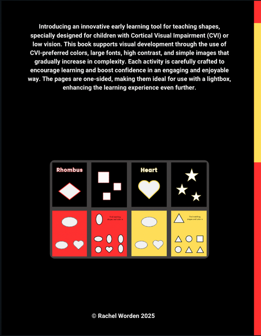 CVI Friendly BIG BOOK of SHAPES for the LIGHTBOX